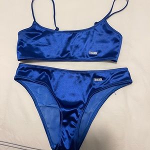 Triangl bikini set in royal blue